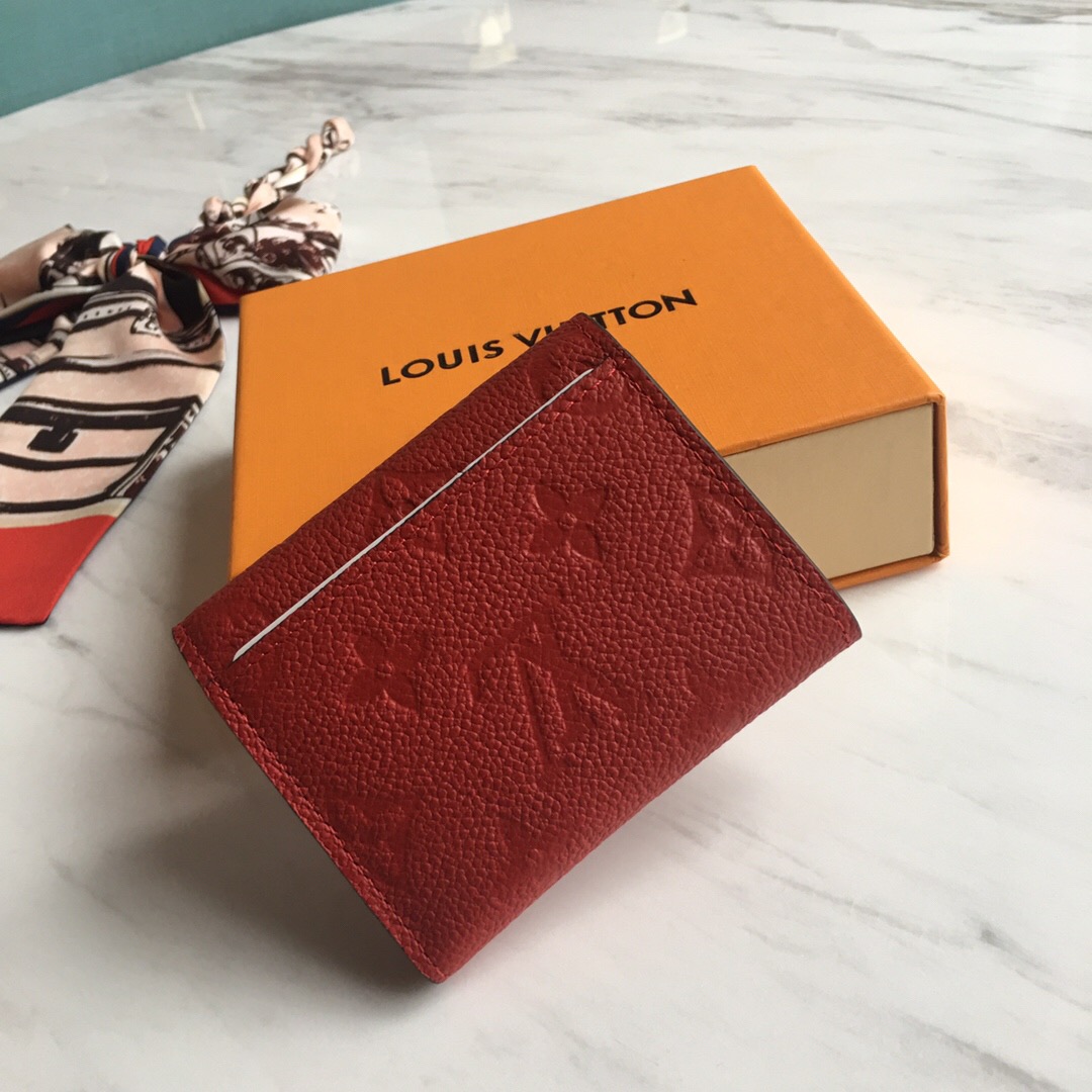 1:1 Replica Louis Vuitton Victorine Wallet Scarlet Red For Women, Women's Wallet 4.7in/12cm LV M63701 - Image 5
