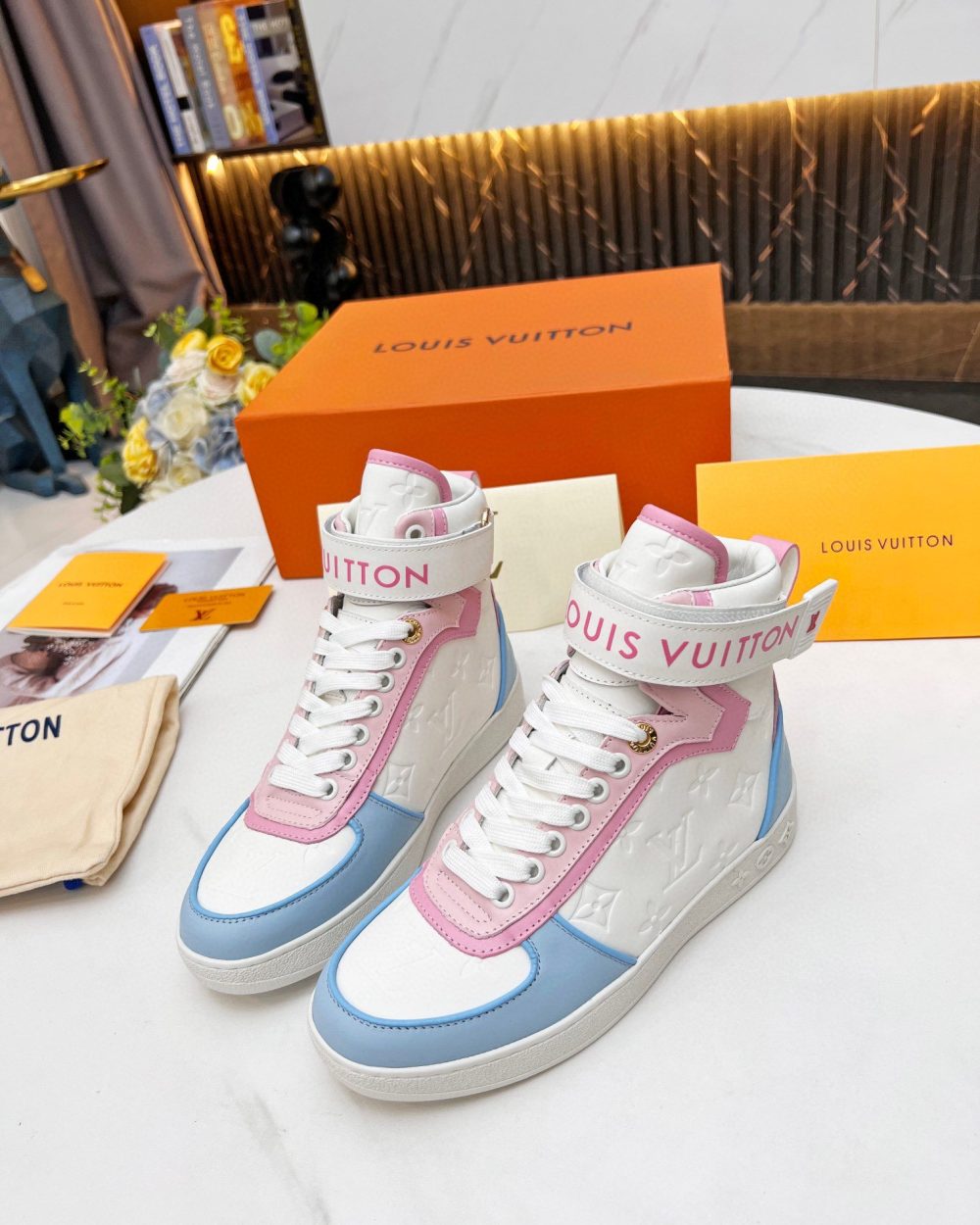 Louis Vuitton Women's Boombox Sneaker Boot Pink For Women LV