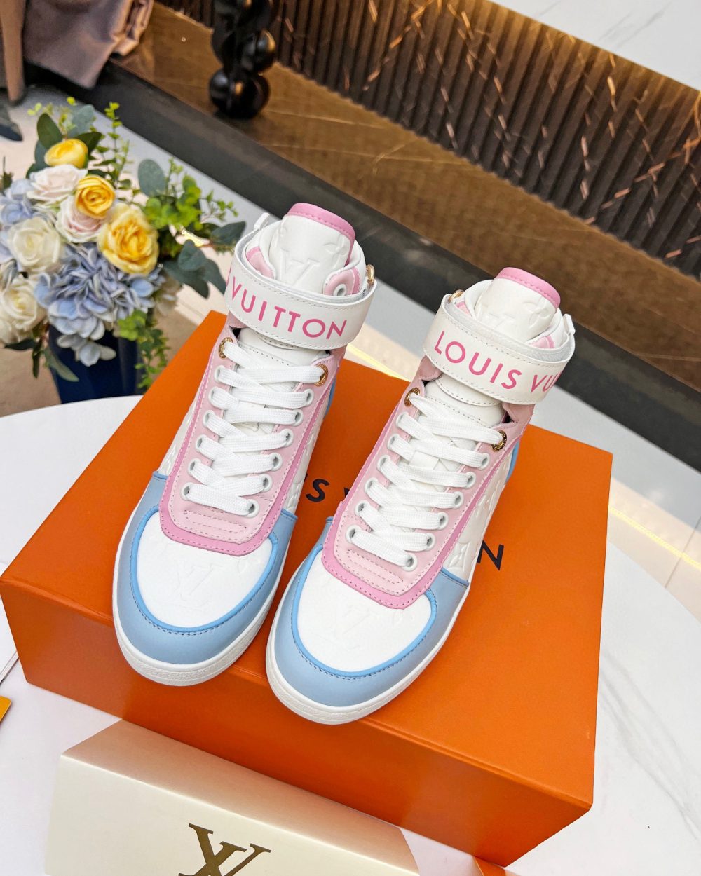 Louis Vuitton Women's Boombox Sneaker Boot Pink For Women LV