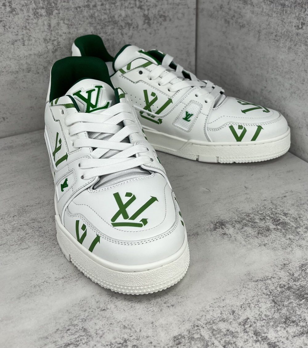 Louis Vuitton Women's LV Trainer Sneaker Green For Women LV 1AAGXF