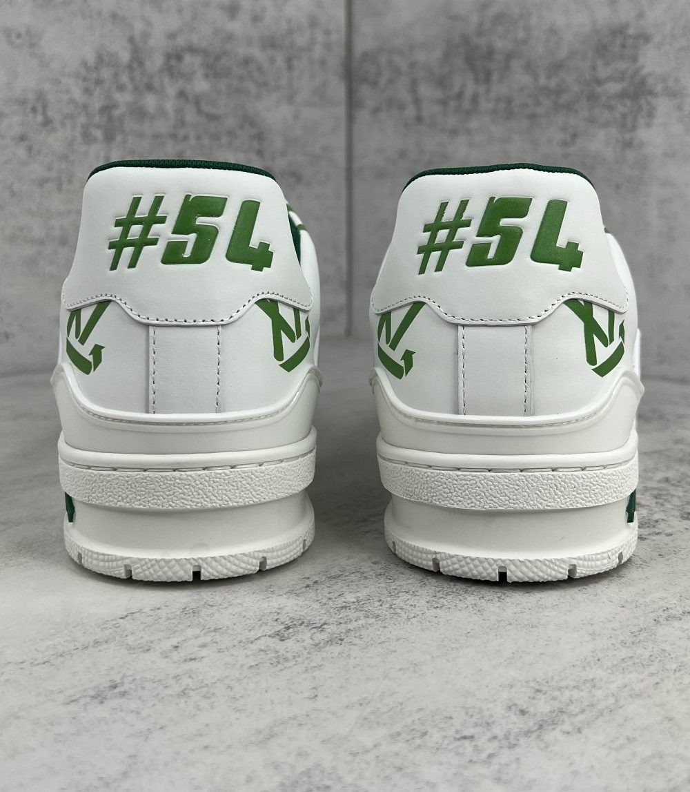 Louis Vuitton Women's LV Trainer Sneaker Green For Women LV 1AAGXF