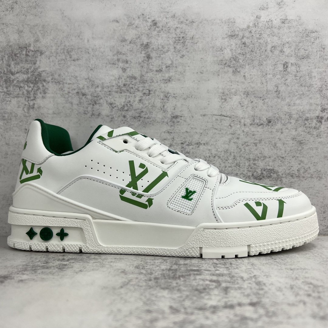 Louis Vuitton Women's LV Trainer Sneaker Green For Women LV 1AAGXF - Image 9