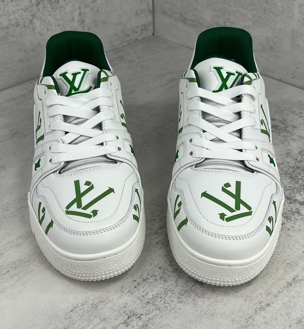 Louis Vuitton Women's LV Trainer Sneaker Green For Women LV 1AAGXF