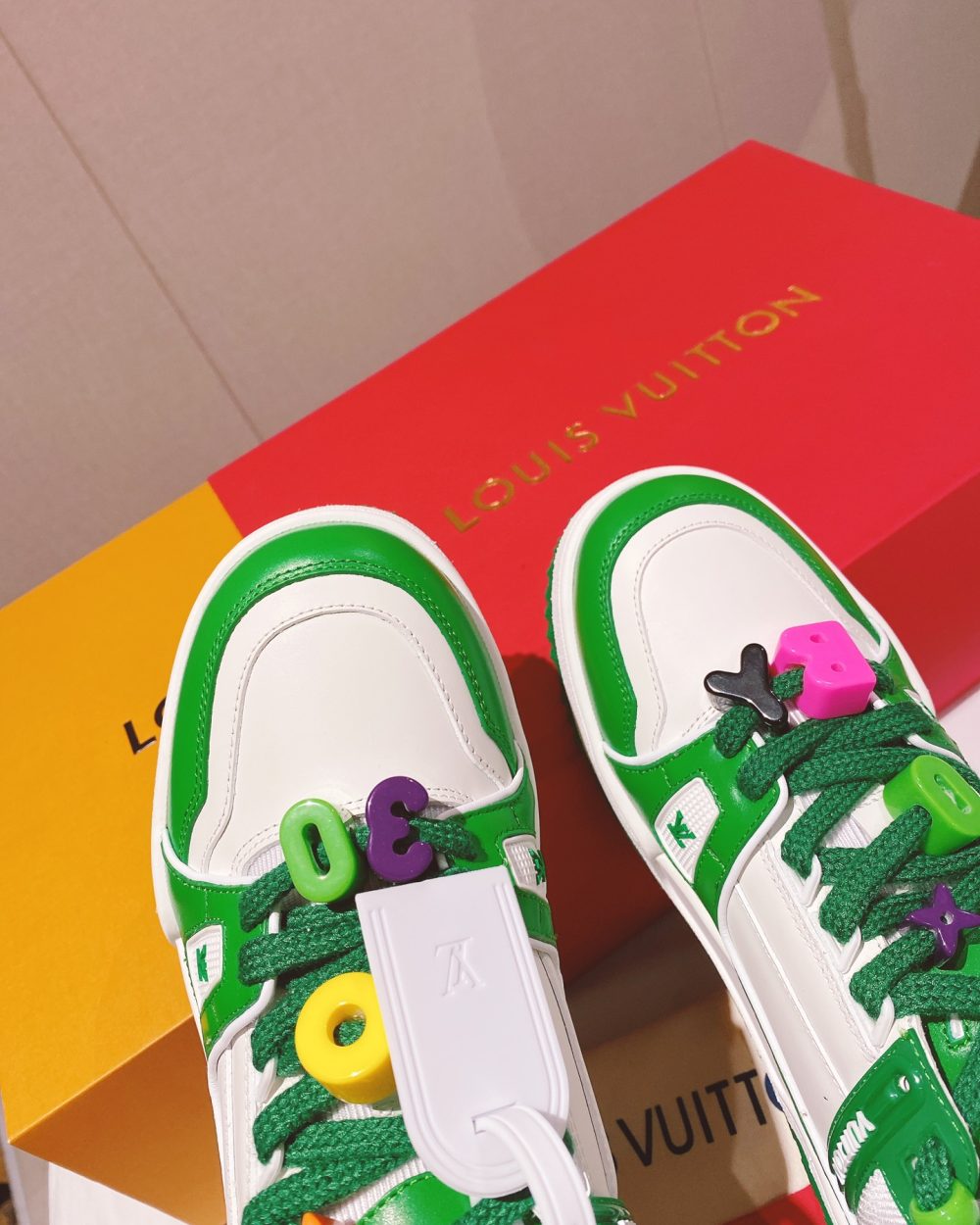 Louis Vuitton Women's LV Trainer Sneaker Green For Women LV