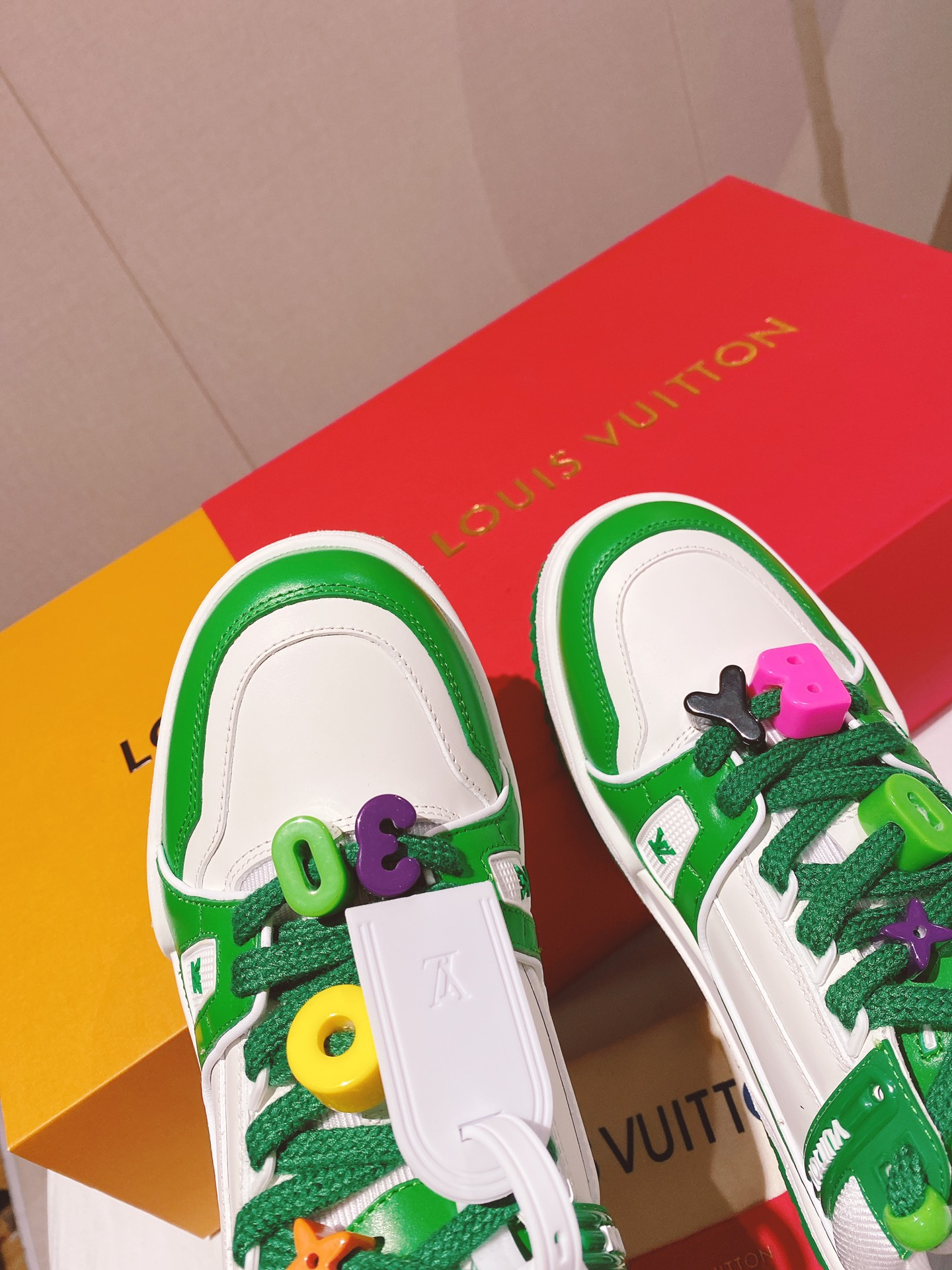 Louis Vuitton Women's LV Trainer Sneaker Green For Women LV - Image 5