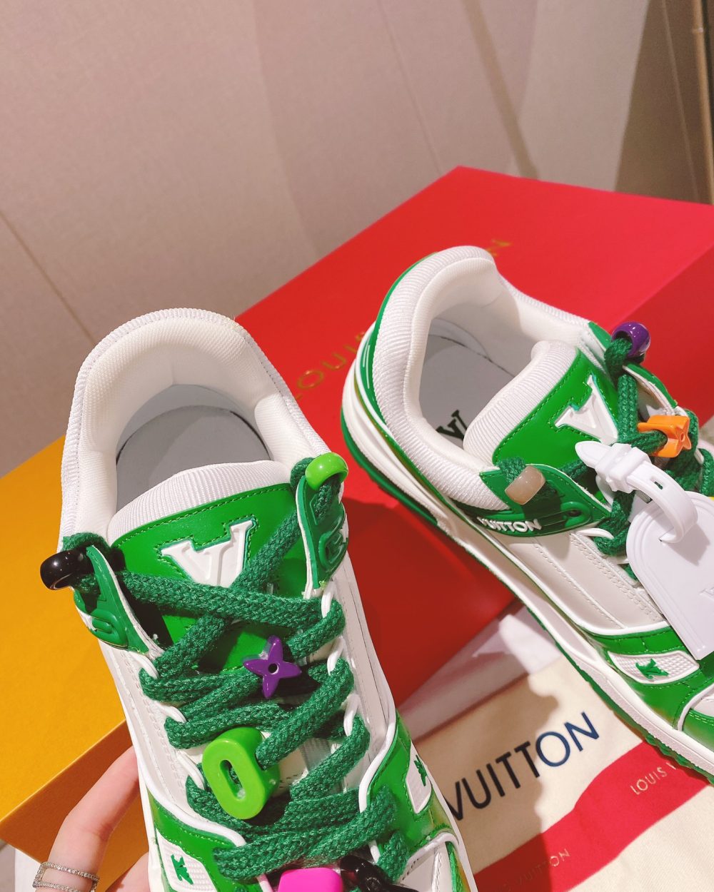 Louis Vuitton Women's LV Trainer Sneaker Green For Women LV