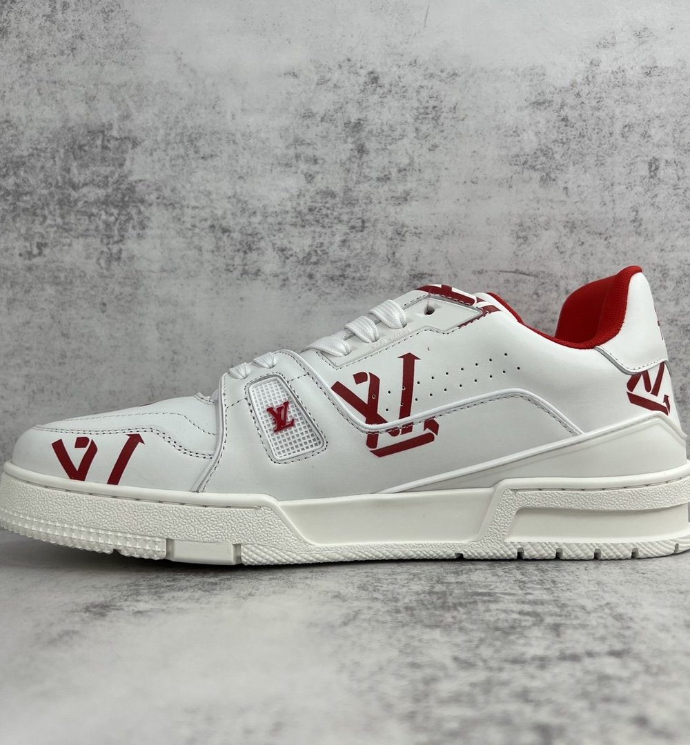 Louis Vuitton Women's LV Trainer Sneaker Red For Women LV
