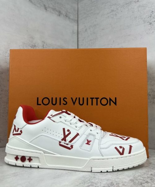 Louis Vuitton Women's LV Trainer Sneaker Red For Women LV