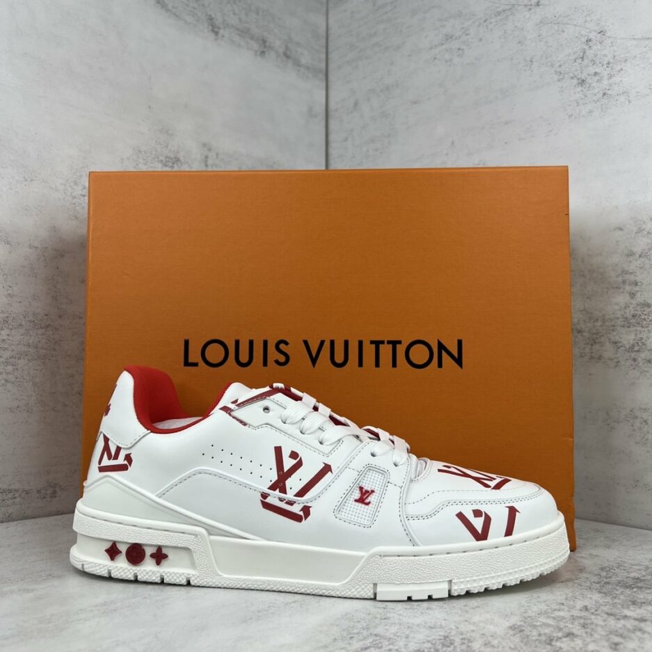Louis Vuitton Women's LV Trainer Sneaker Red For Women LV - Image 10