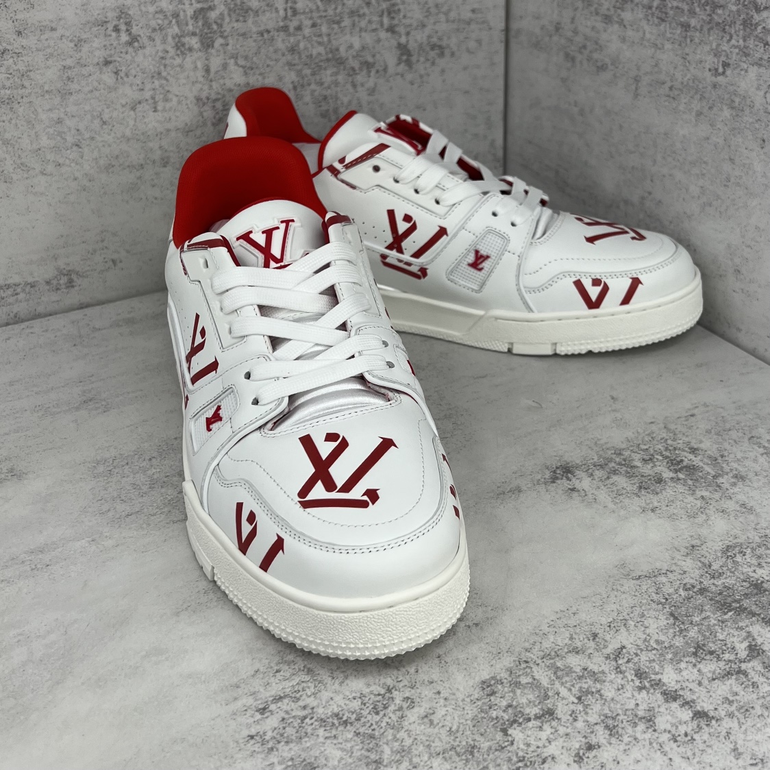 Louis Vuitton Women's LV Trainer Sneaker Red For Women LV - Image 6