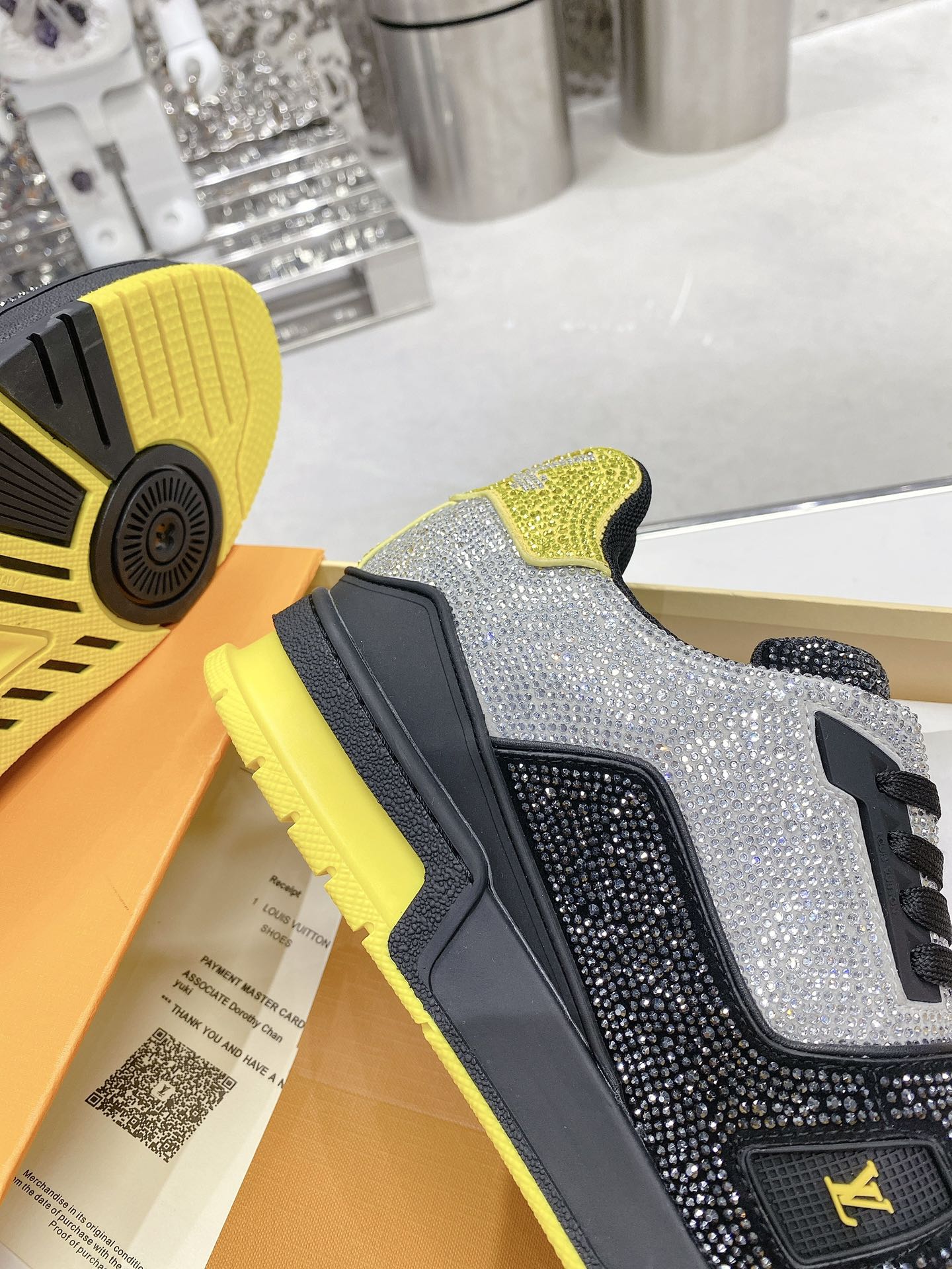 Louis Vuitton Women's LV Trainers Black And Yellow For Women LV - Image 8