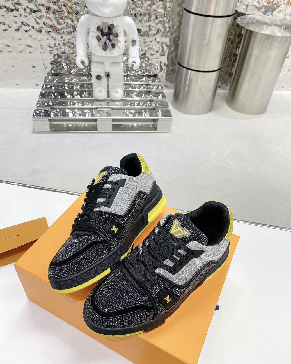 Louis Vuitton Women's LV Trainers Black And Yellow For Women LV