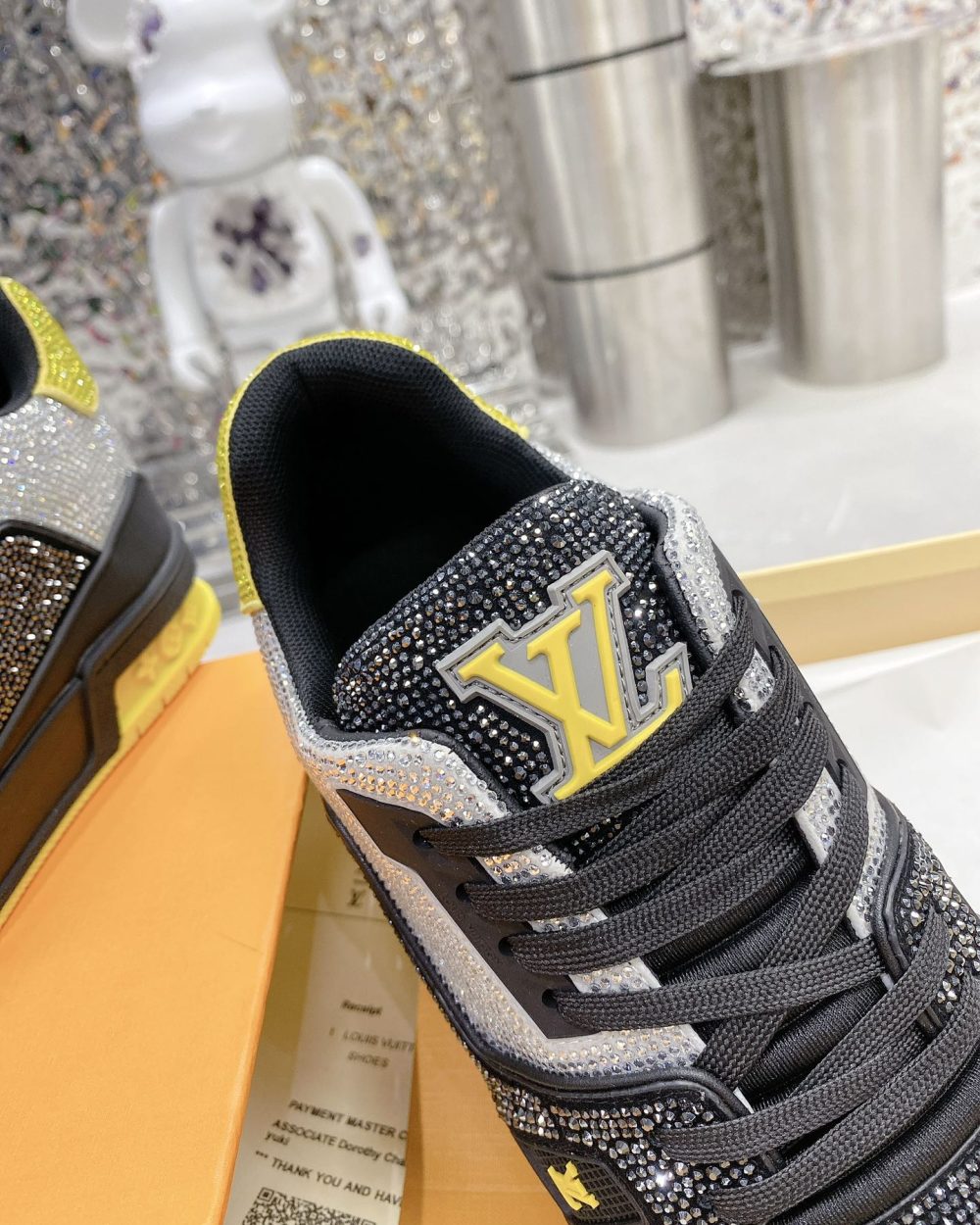 Louis Vuitton Women's LV Trainers Black And Yellow For Women LV
