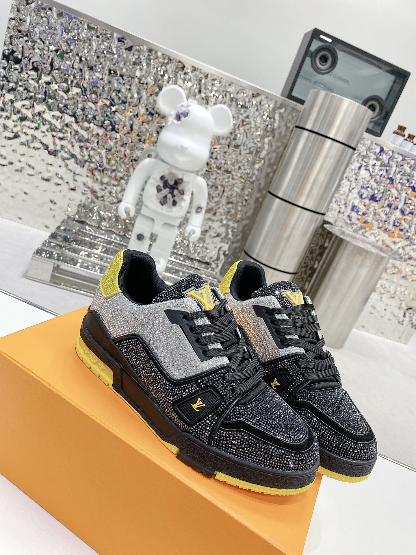 Louis Vuitton Women's LV Trainers Black And Yellow For Women LV - Image 7