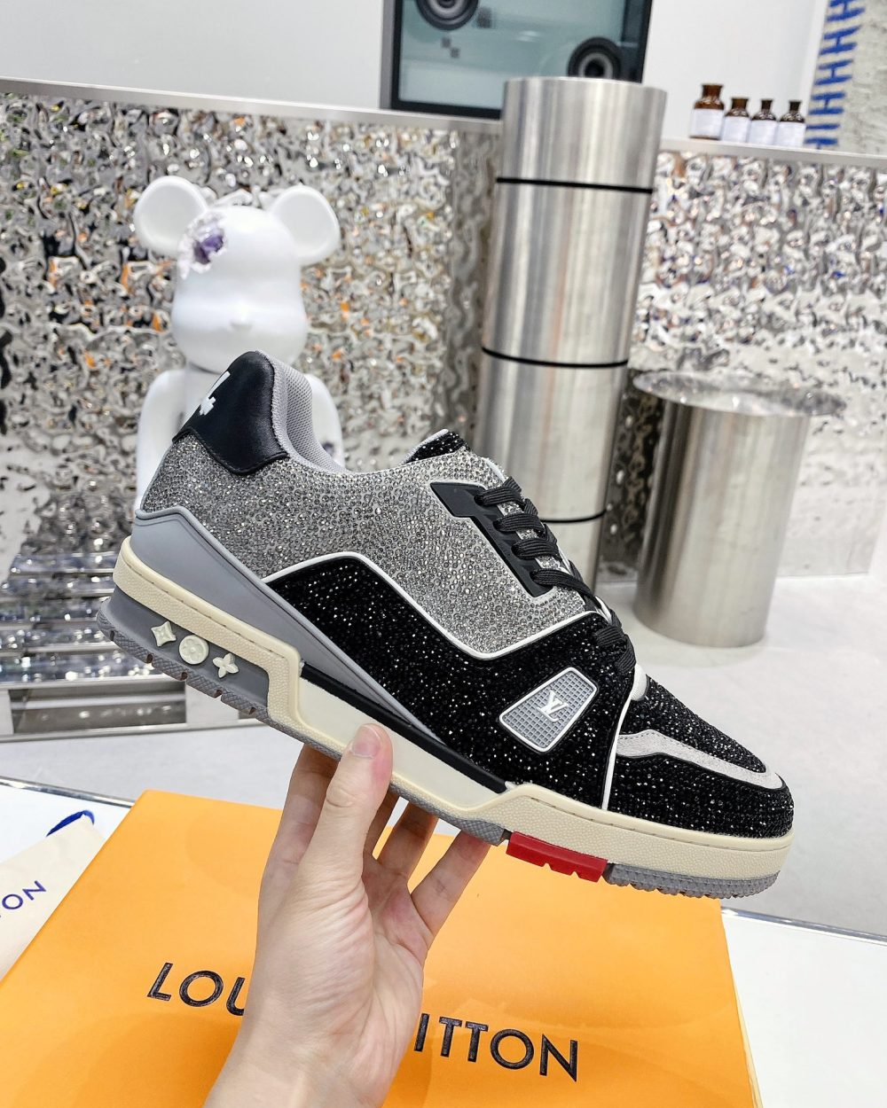 Louis Vuitton Women's LV Trainers Black For Women LV