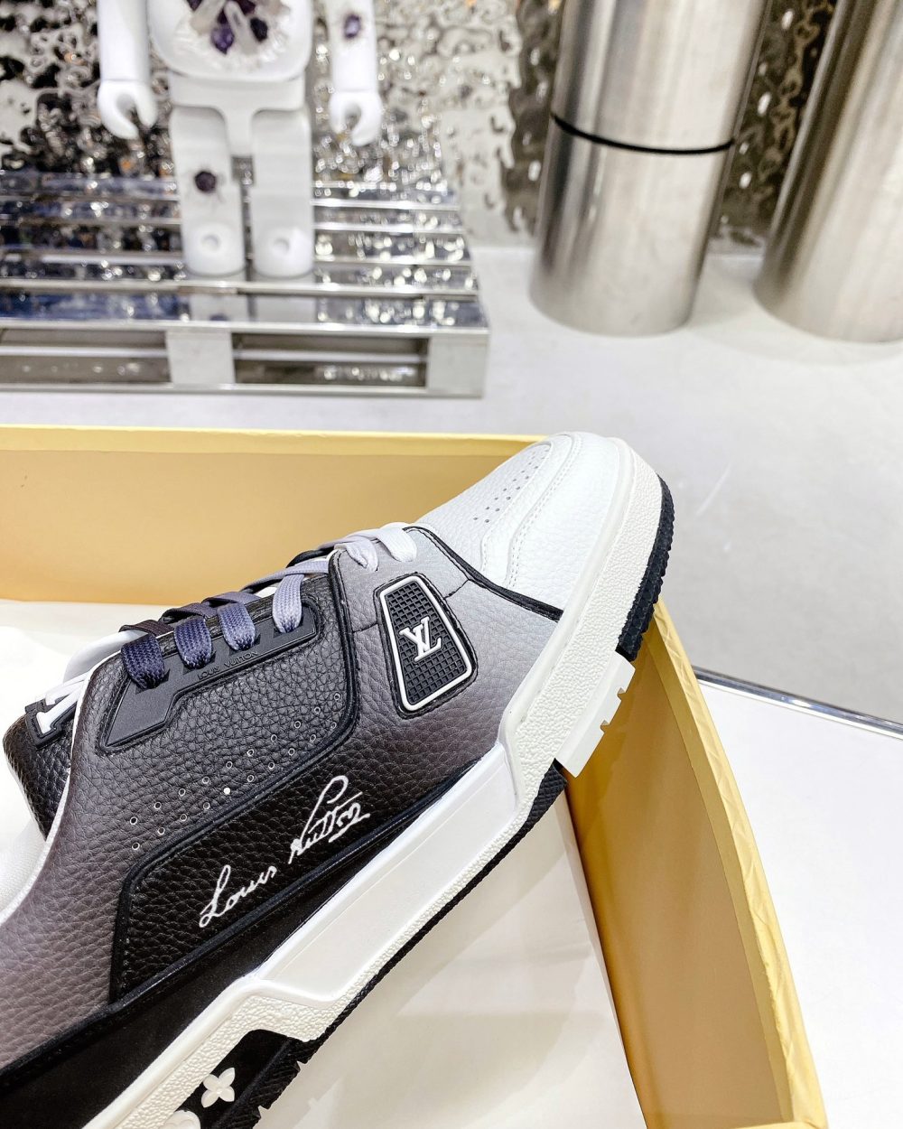 Louis Vuitton Women's LV Trainers Black For Women LV