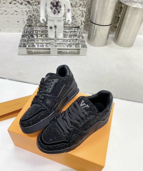 Louis Vuitton Women's LV Trainers Black For Women LV