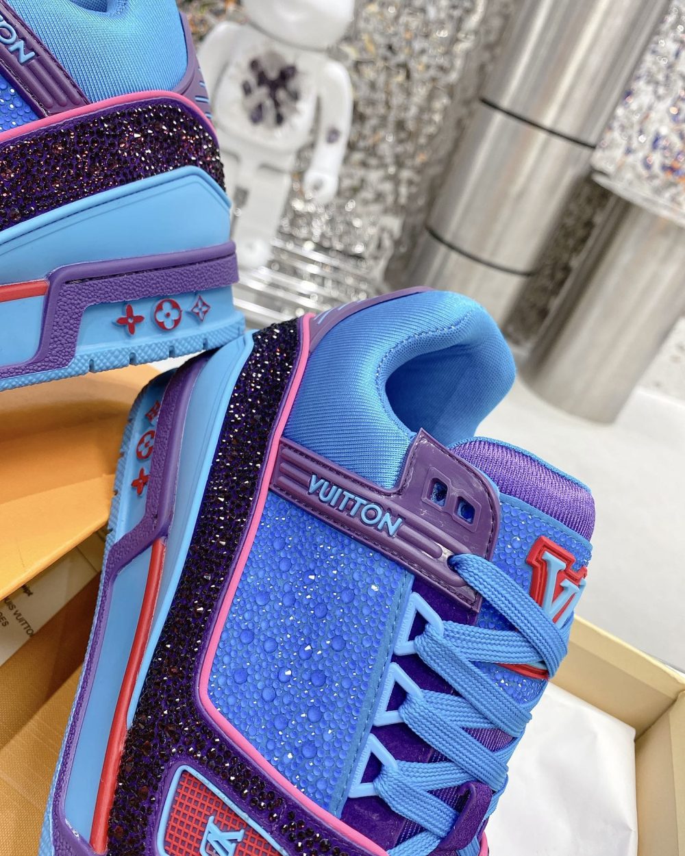 Louis Vuitton Women's LV Trainers Blue For Women LV