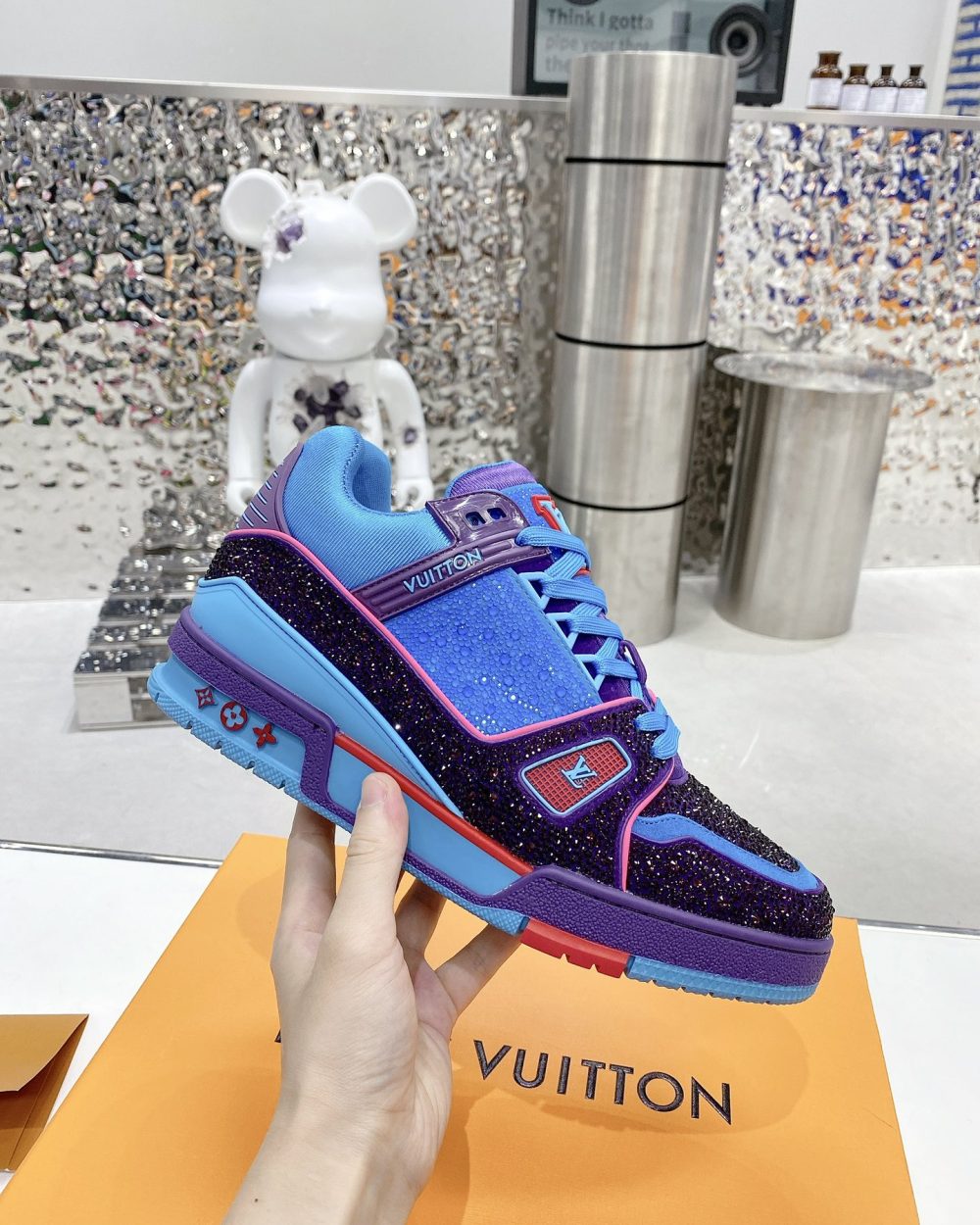 Louis Vuitton Women's LV Trainers Blue For Women LV