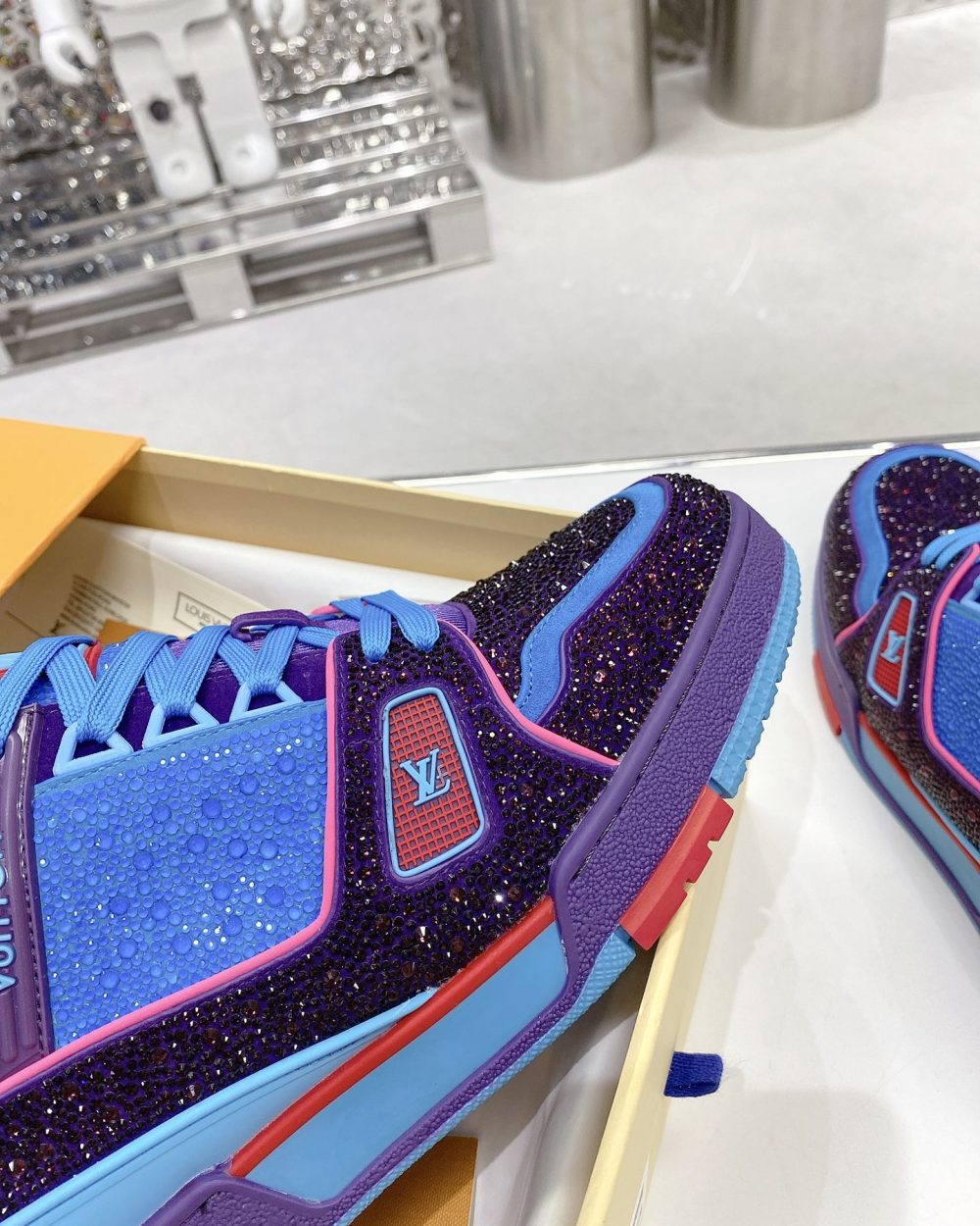 Louis Vuitton Women's LV Trainers Blue For Women LV