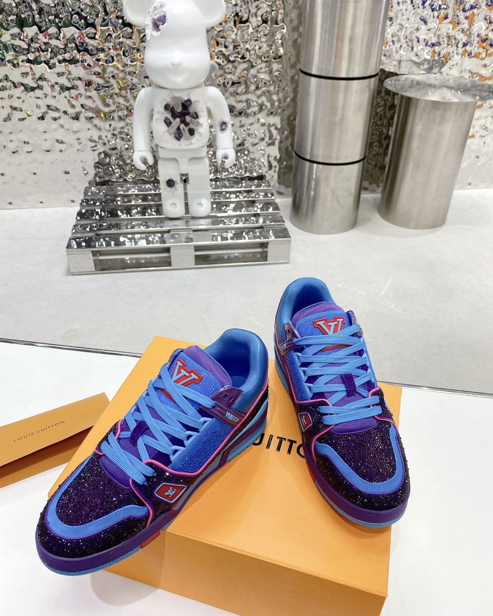Louis Vuitton Women's LV Trainers Blue For Women LV
