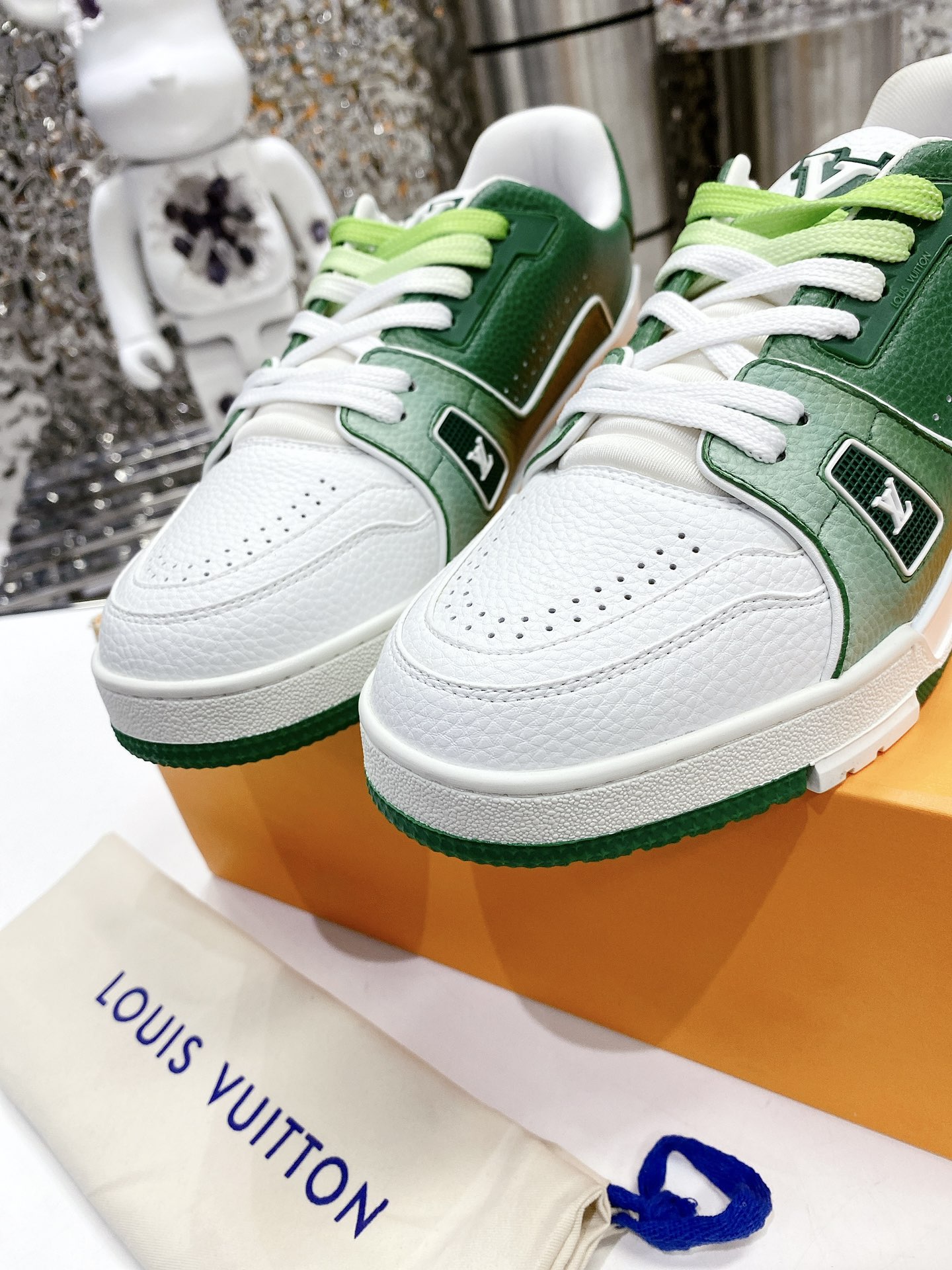 Louis Vuitton Women's LV Trainers Green For Women LV - Image 7