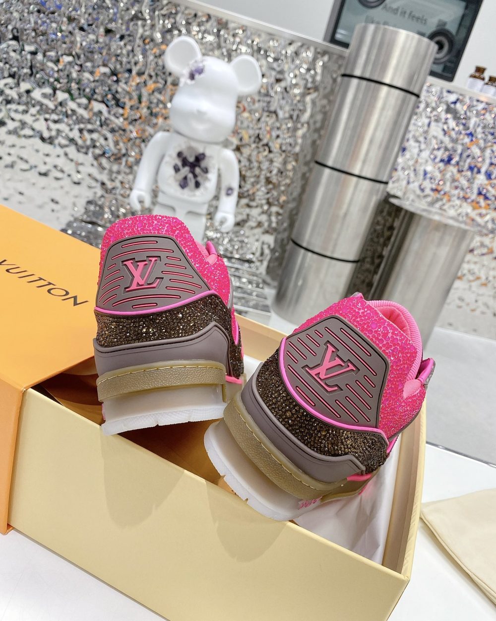 Louis Vuitton Women's LV Trainers Pink For Women LV