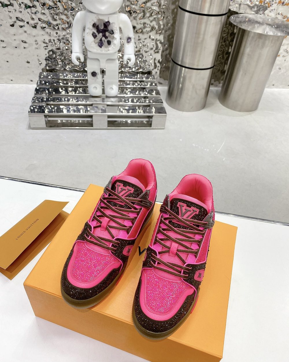 Louis Vuitton Women's LV Trainers Pink For Women LV