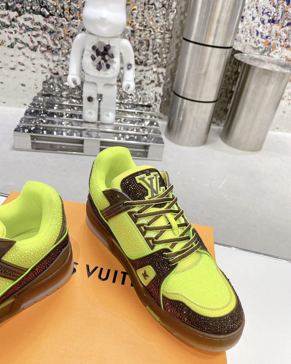 Louis Vuitton Women's LV Trainers Yellow For Women LV