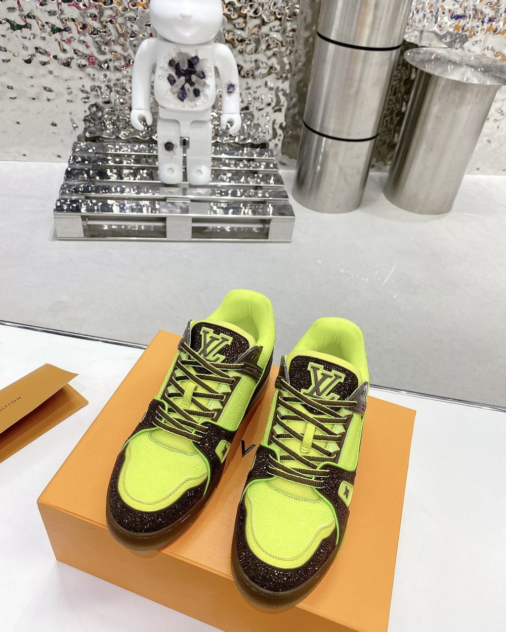 Louis Vuitton Women's LV Trainers Yellow For Women LV