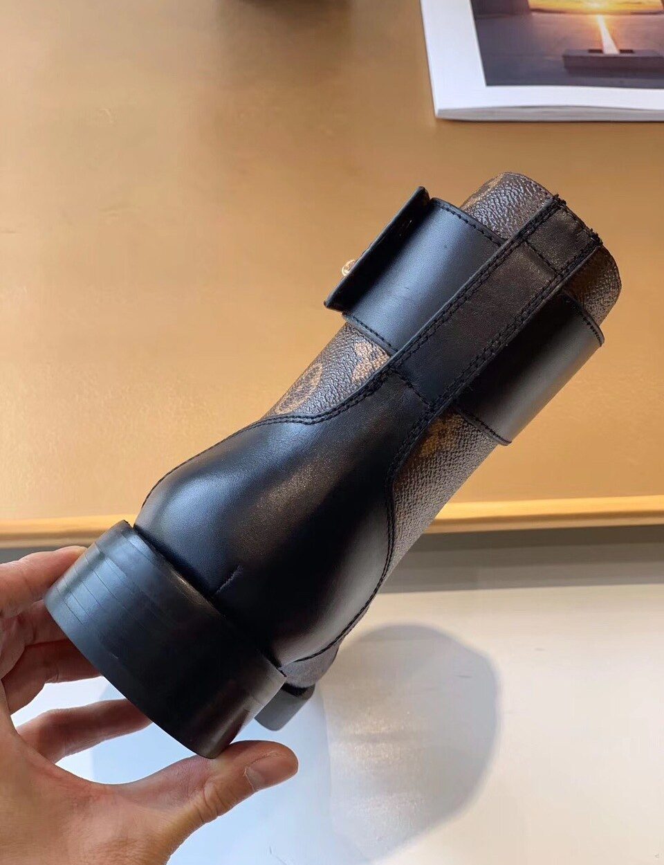 Louis Vuitton Wonderland Flat Ranger Patent Monogram Material Black/Brown For Women LV 1A2Q3N