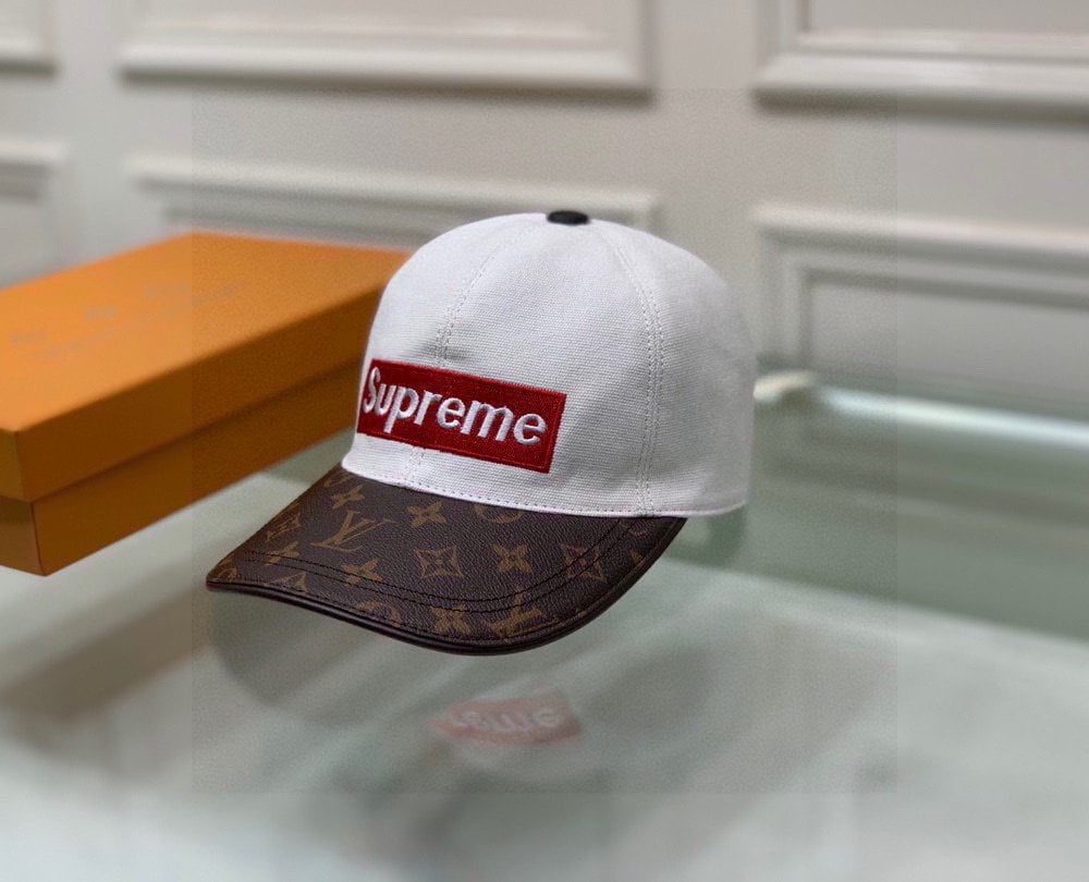 Louis Vuitton x Supreme LV Get Ready Cap White/Brown LV Cap