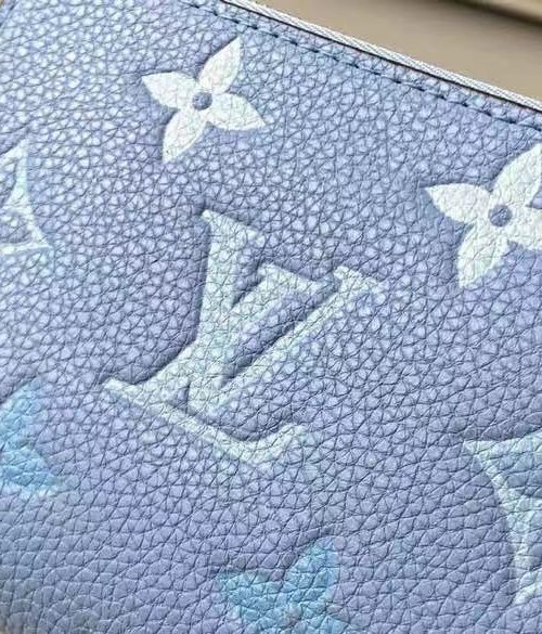 1:1 Replica Louis Vuitton Zippy Coin Purse Monogram Empreinte By The Pool For Summer Blue, Women's Wallet 11cm LV M80408