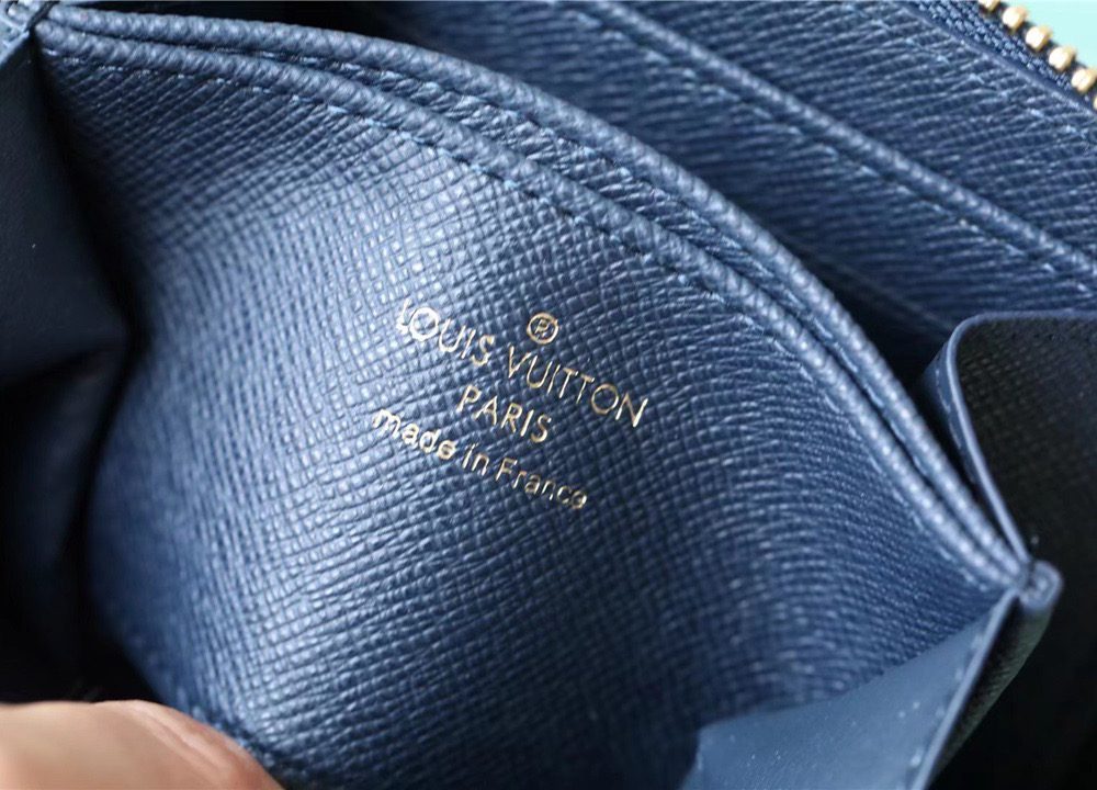 1:1 Replica Louis Vuitton Zippy Coin Purse Monogram Jacquard Denim Navy Blue For Women, Women's Wallets 4.3in/11cm LV M81185