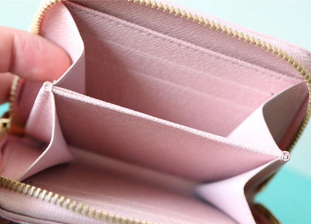 1:1 Replica Louis Vuitton Zippy Coin Purse Monogram Jacquard Denim Pink For Women, Women's Wallets 4.3in/11cm LV 