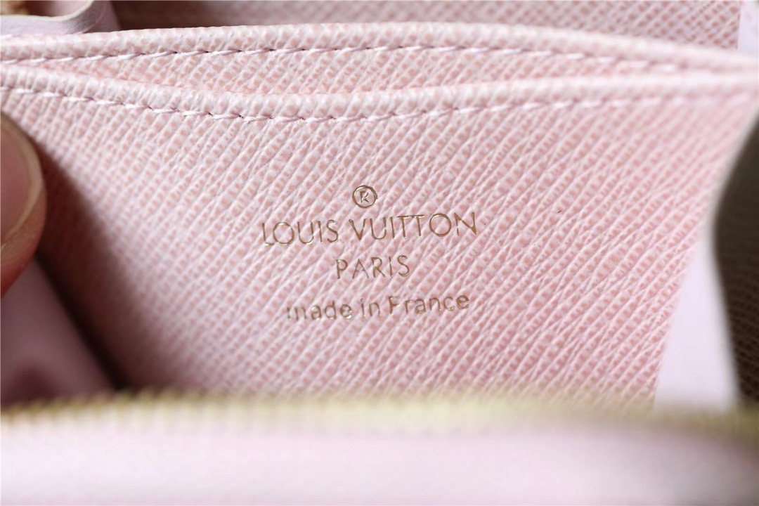 1:1 Replica Louis Vuitton Zippy Coin Purse Monogram Jacquard Denim Pink For Women, Women's Wallets 4.3in/11cm LV - Image 7