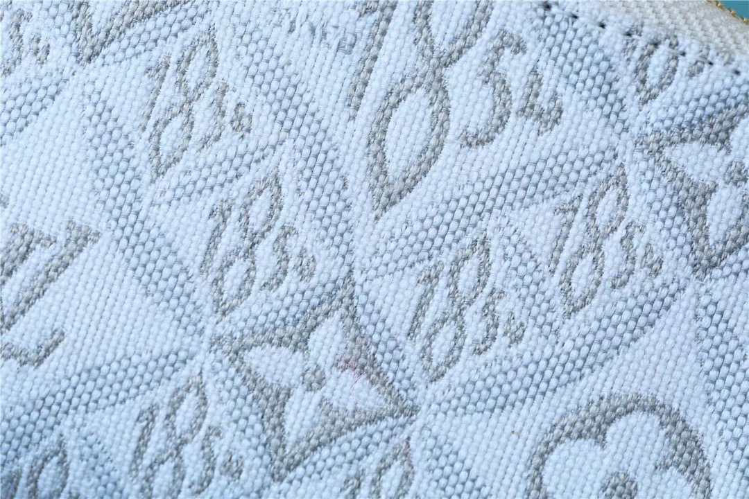 1:1 Replica Louis Vuitton Zippy Coin Purse Since 1854 Jacquard Canvas Ecru Blue For Women, Women's Wallets 4.3in/11cm LV - Image 6