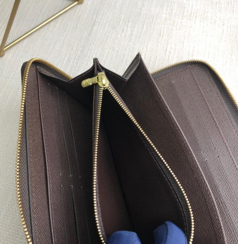 1:1 Replica Louis Vuitton Zippy Wallet Canvas Brown For Women, Women's Wallet 7.6in/19.5cm LV N60046