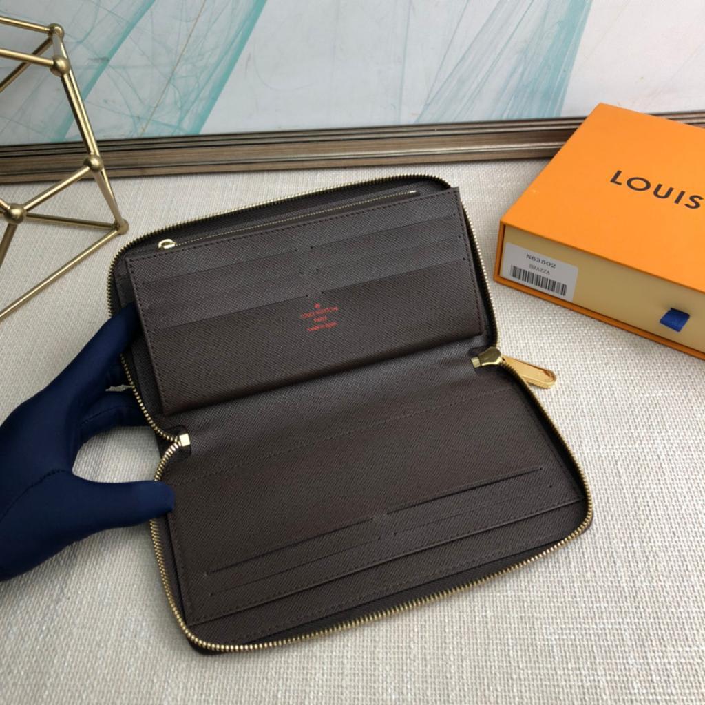 1:1 Replica Louis Vuitton Zippy Wallet Canvas Brown For Women, Women's Wallet 7.6in/19.5cm LV N60046 - Image 5