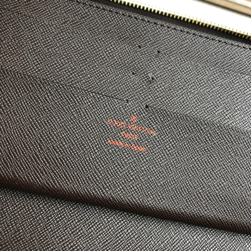 1:1 Replica Louis Vuitton Zippy Wallet Canvas Brown For Women, Women's Wallet 7.6in/19.5cm LV N60046 - Image 4