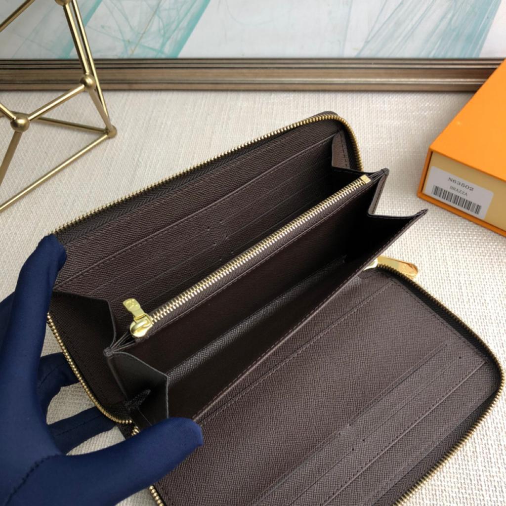 1:1 Replica Louis Vuitton Zippy Wallet Canvas Brown For Women, Women's Wallet 7.6in/19.5cm LV N60046 - Image 3