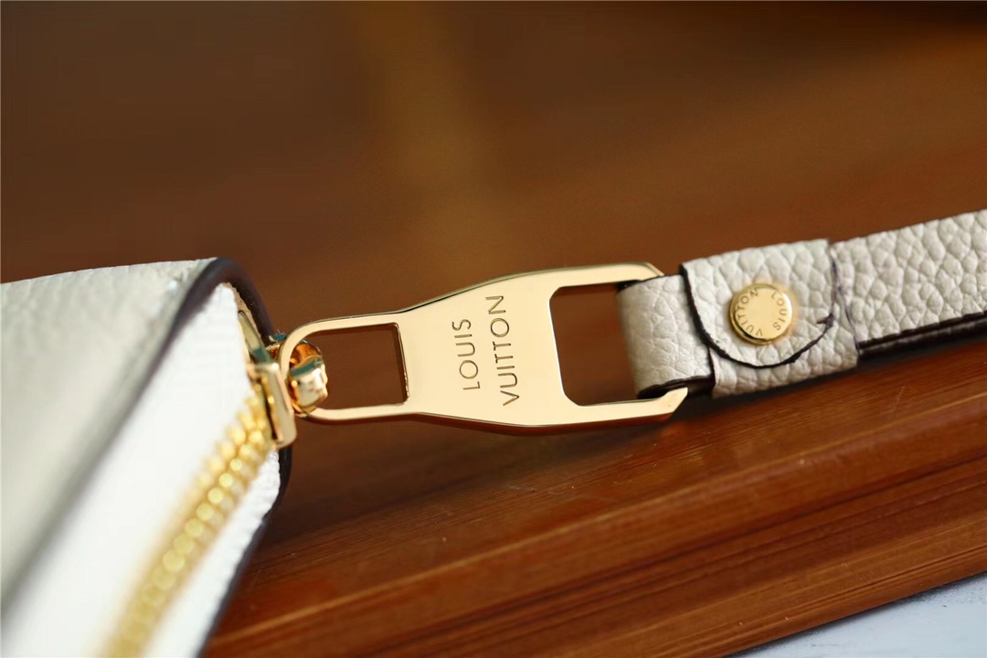 1:1 Replica Louis Vuitton Zippy Wallet Monogram Empreinte By The Pool Cream For Women, Women's Wallets 7.7in/19.5cm LV M80402 - Image 4