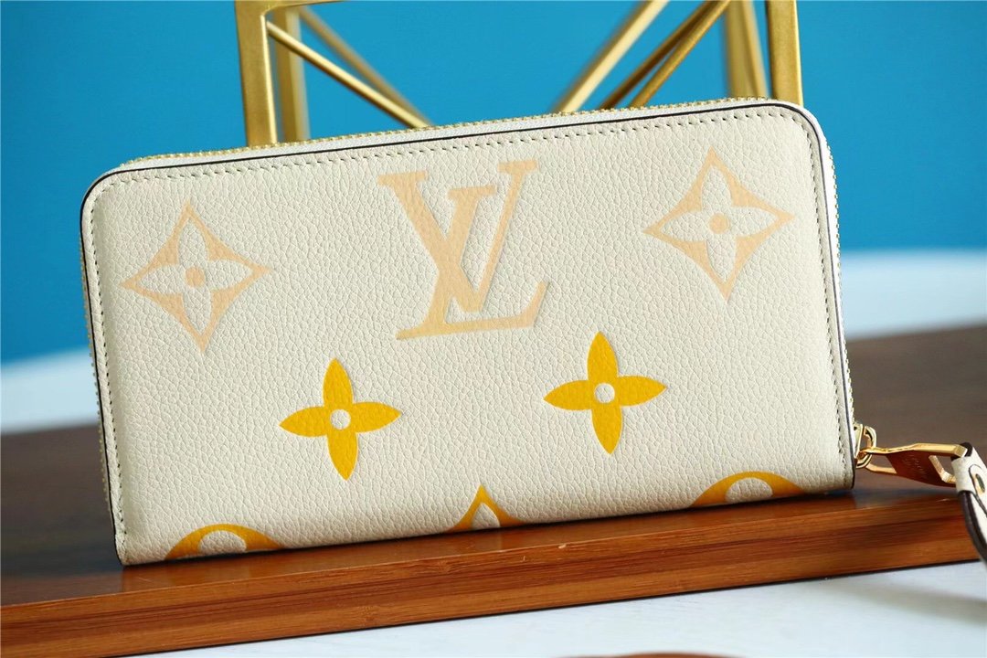 1:1 Replica Louis Vuitton Zippy Wallet Monogram Empreinte By The Pool Cream For Women, Women's Wallets 7.7in/19.5cm LV M80402 - Image 6