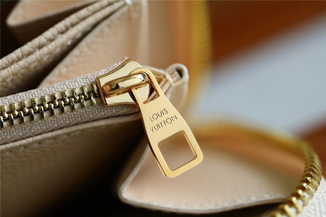 1:1 Replica Louis Vuitton Zippy Wallet Monogram Empreinte By The Pool Cream For Women, Women's Wallets 7.7in/19.5cm LV M80402 - Image 7