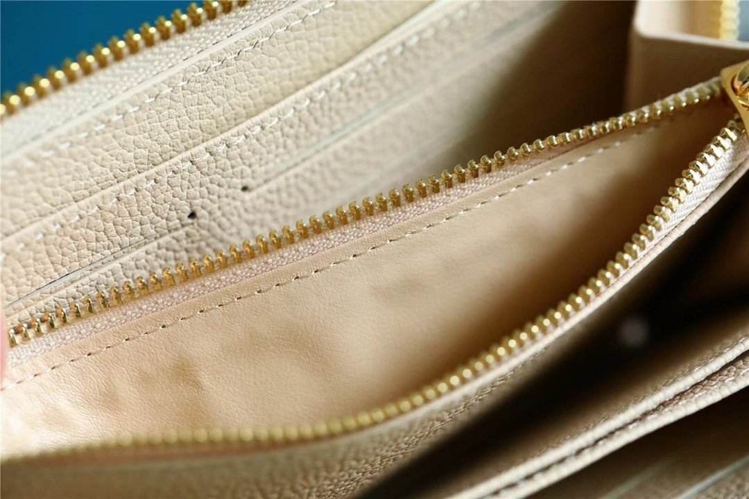 1:1 Replica Louis Vuitton Zippy Wallet Monogram Empreinte By The Pool Cream For Women, Women's Wallets 7.7in/19.5cm LV M80402 - Image 8