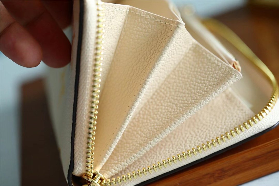 1:1 Replica Louis Vuitton Zippy Wallet Monogram Empreinte By The Pool Cream For Women, Women's Wallets 7.7in/19.5cm LV M80402 - Image 3