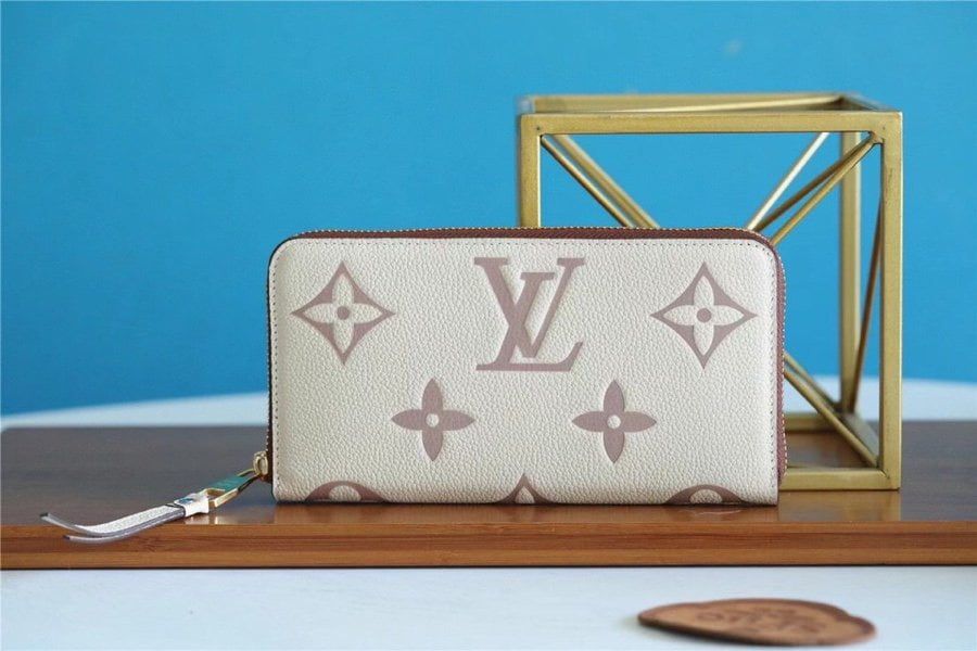 1:1 Replica Louis Vuitton Zippy Wallet Monogram Empreinte By The Pool Grey For Women, Women's Wallets 7.7in/19.5cm LV