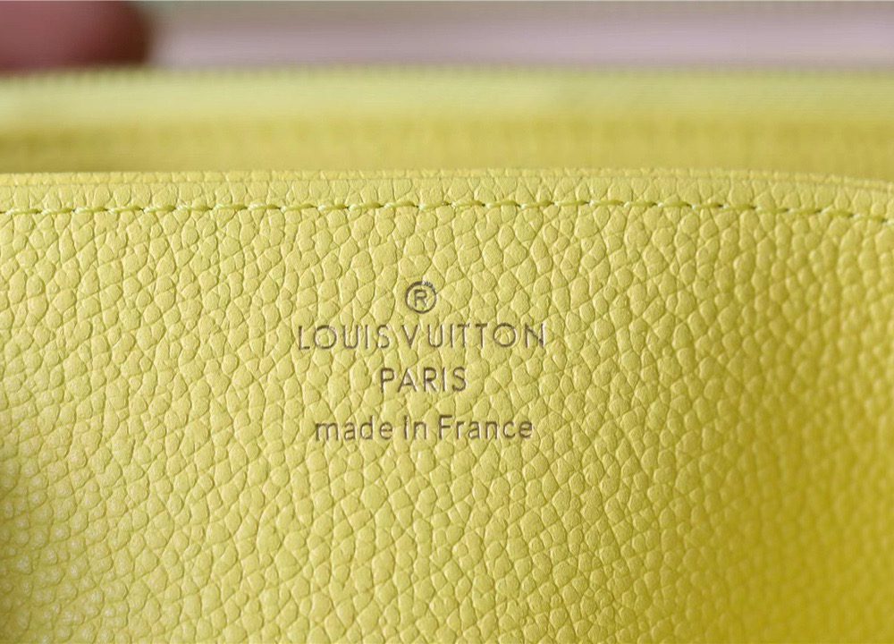 1:1 Replica Louis Vuitton Zippy Wallet Monogram Empreinte Pink / Beige / Yellow For Women, Women's Wallets 7.7n/19.5cm LV M81279