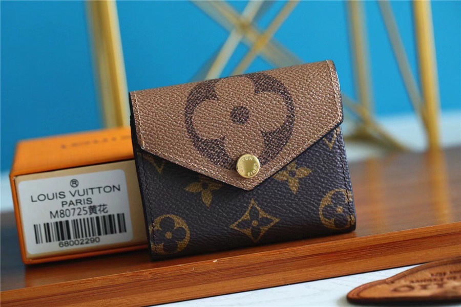 1:1 Replica Louis Vuitton Zoe Wallet Monogram and Monogram Reverse Canvas For Women, Women's Wallets 3.7in/9.5cm LV M80725 - Image 2