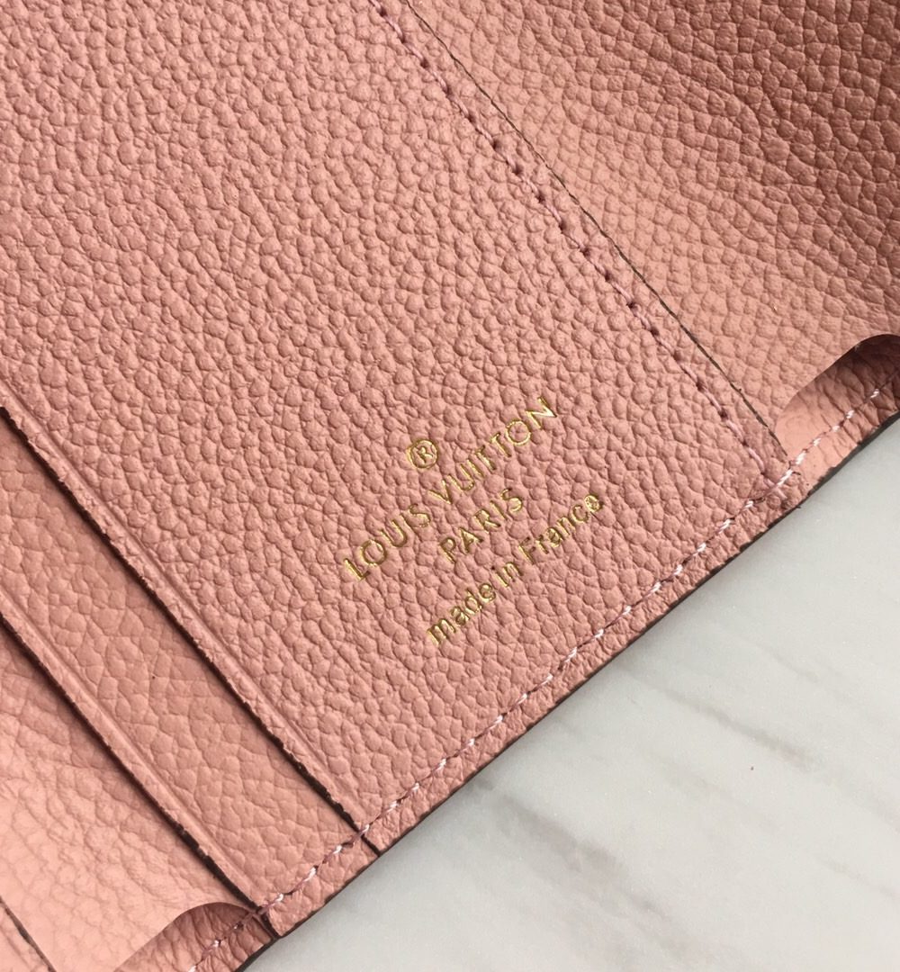 1:1 Replica Louis Vuitton Zoe Wallet Tourterelle Pink For Women, Women's Wallet 3.7in/9.5cm LV